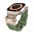Stainless Steel Connector TPU Watch Band, For Apple Watch Series 9 45mm, For Apple Watch Ultra 49mm