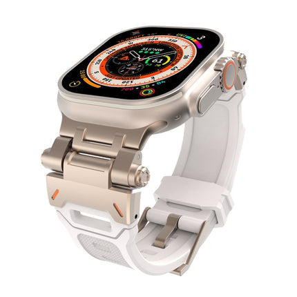 Stainless Steel Connector TPU Watch Band, For Apple Watch Series 9 45mm, For Apple Watch Ultra 49mm