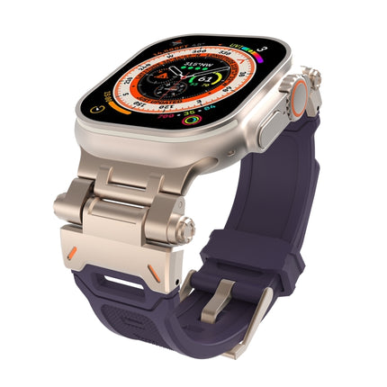 Stainless Steel Connector TPU Watch Band, For Apple Watch Series 8 45mm, For Apple Watch SE 2022 44mm