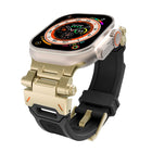 Stainless Steel Connector TPU Watch Band, For Apple Watch Series 7 45mm, For Apple Watch SE 44mm - DealBuddy