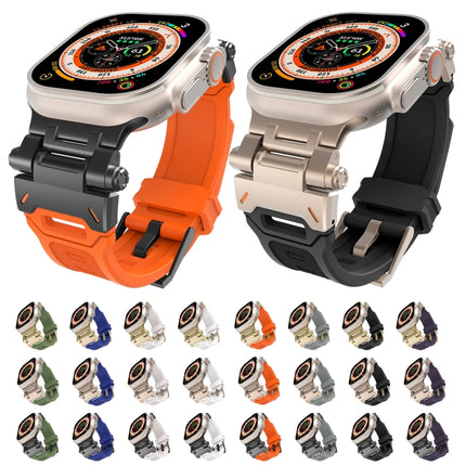 Stainless Steel Connector TPU Watch Band, For Apple Watch Series 8 45mm, For Apple Watch SE 2022 44mm