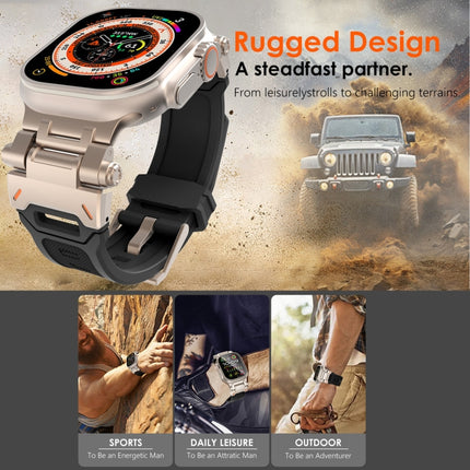Stainless Steel Connector TPU Watch Band, For Apple Watch SE 2023 44mm, For Apple Watch Ultra 2 49mm