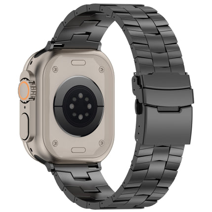 Rice Ears Safety Buckle Titanium Alloy Watch Band, For Apple Watch Series 5 44mm, For Apple Watch Series 4 44mm, For Apple Watch Series 3 42mm - DealBuddy