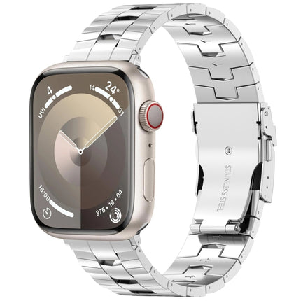 Rice Ears Safety Buckle Titanium Alloy Watch Band, For Apple Watch Series 5 44mm, For Apple Watch Series 4 44mm, For Apple Watch Series 3 42mm - DealBuddy