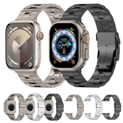 Rice Ears Safety Buckle Titanium Alloy Watch Band, For Apple Watch Series 5 44mm, For Apple Watch Series 4 44mm, For Apple Watch Series 3 42mm - DealBuddy