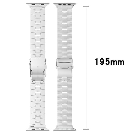 Rice Ears Safety Buckle Titanium Alloy Watch Band, For Apple Watch Series 5 44mm, For Apple Watch Series 4 44mm, For Apple Watch Series 3 42mm - DealBuddy