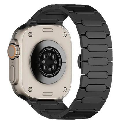Oval Butterfly Buckle Titanium Alloy Watch Band, For Apple Watch SE 2023 44mm, For Apple Watch Ultra 2 49mm, For Apple Watch Series 9 45mm, For Apple Watch Ultra 49mm, For Apple Watch Series 8 45mm, For Apple Watch SE 2022 44mm                         ... - DealBuddy