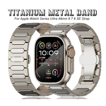 Oval Butterfly Buckle Titanium Alloy Watch Band