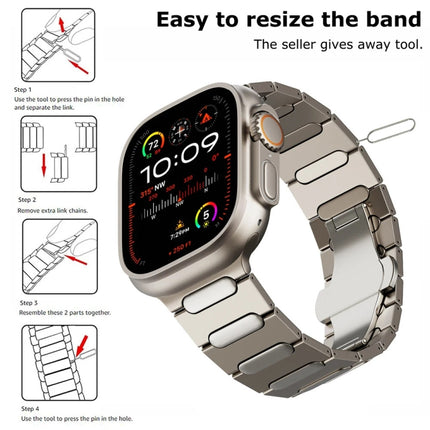 Oval Butterfly Buckle Titanium Alloy Watch Band