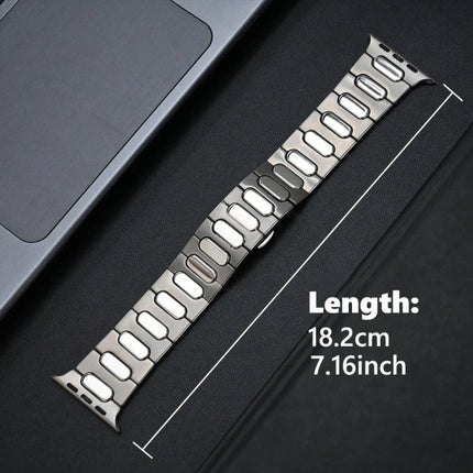Oval Butterfly Buckle Titanium Alloy Watch Band