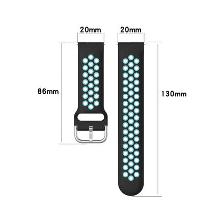 Silicone Sports Two-tone Strap, Size: Free Size 20mm, For Galaxy Watch 3 41mm - DealBuddy