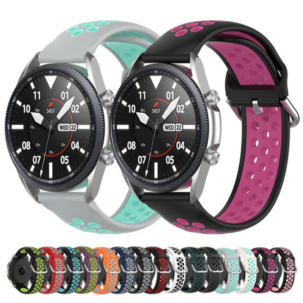 Silicone Sports Two-tone Strap, Size: Free Size 20mm, For Galaxy Watch 3 41mm - DealBuddy