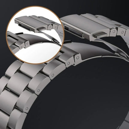 3-Bead Flat Buckle Titanium Alloy Watch Band, For Apple Watch Series 5 44mm, For Apple Watch Series 5 40mm, For Apple Watch Series 4 44mm, For Apple Watch Series 4 40mm, For Apple Watch Series 3 38mm, For Apple Watch Series 3 42mm - DealBuddy