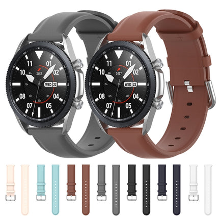 Round Tail Leather Strap, Size: Free Size 20mm, For Galaxy Watch 3 41mm - DealBuddy
