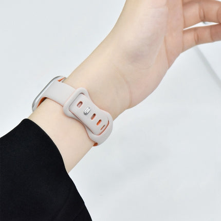 Two Color Slim Butterfly Buckle Silicone Watch Band