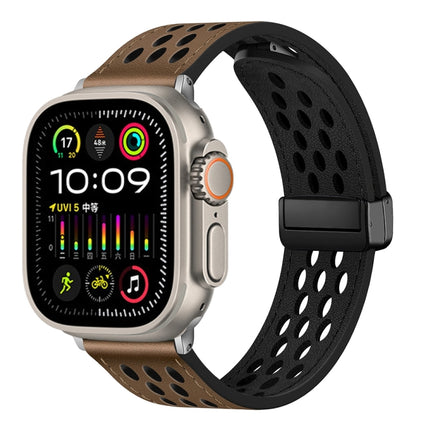 Hole Style Folding Buckle PU Leather Watch Band