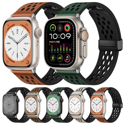 Hole Style Folding Buckle PU Leather Watch Band