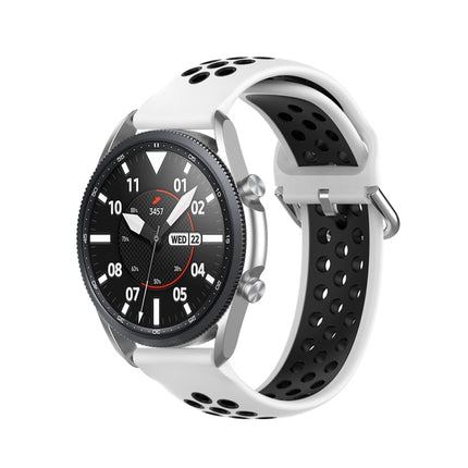 Silicone Sports Two-tone Strap, Size: 22mm, For Galaxy Watch 3 45mm - DealBuddy