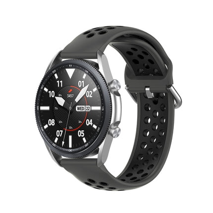 Silicone Sports Two-tone Strap, Size: 22mm, For Galaxy Watch 3 45mm - DealBuddy