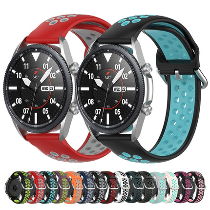 Silicone Sports Two-tone Strap, Size: 22mm, For Galaxy Watch 3 45mm - DealBuddy