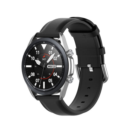 Round Tail Leather Strap, Size: Free Size 22mm, For Galaxy Watch 3 45mm - DealBuddy
