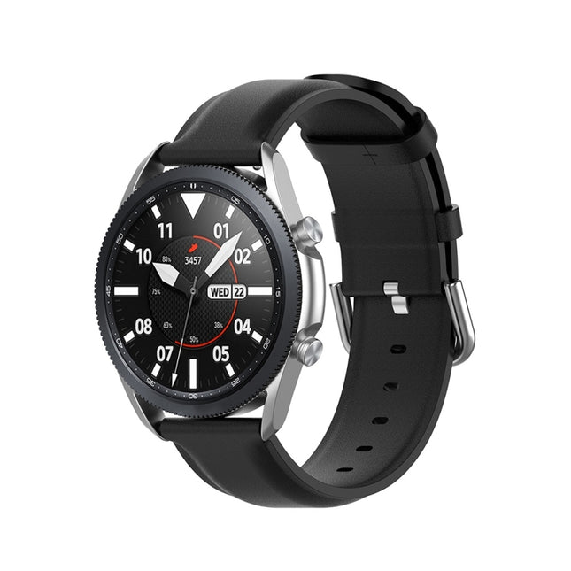 Round Tail Leather Strap, Size: Free Size 22mm, For Galaxy Watch 3 45mm - DealBuddy