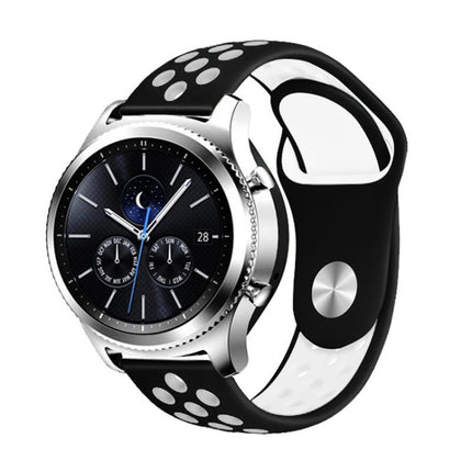 For Smasung Gear S4 Active 22mm Two-color Silicone Replacement Strap Watchband - DealBuddy