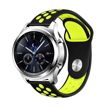 For Smasung Gear S4 Active 22mm Two-color Silicone Replacement Strap Watchband - DealBuddy
