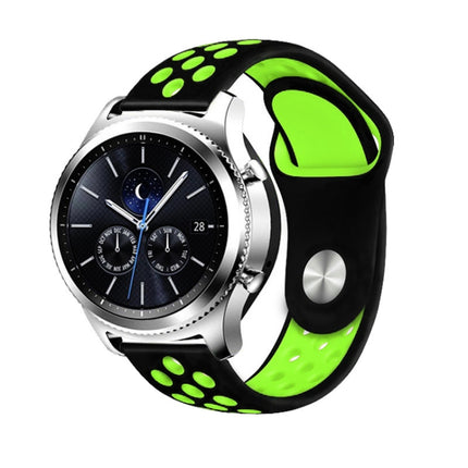 For Smasung Gear S4 Active 22mm Two-color Silicone Replacement Strap Watchband - DealBuddy