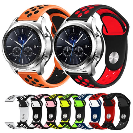For Smasung Gear S4 Active 22mm Two-color Silicone Replacement Strap Watchband - DealBuddy