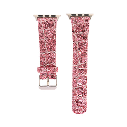 Glitter Sequins Leather Replacement Strap Watchband, For Apple Watch 5 & 4 44mm / 3 & 2 & 1 42mm, For Apple Watch Series 7 41mm / 6 & SE & 5 & 4 40mm / 3 & 2 & 1 38mm, For Apple Watch Series 8&7 41mm / SE 2&6&SE&5&4 40mm / 3&2&1 38mm - DealBuddy