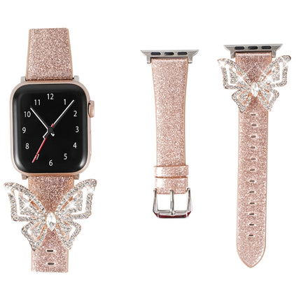 Bowknot Glitter Diamond Replacement Strap Watchband, For Apple Watch 5 & 4 44mm / 3 & 2 & 1 42mm - DealBuddy
