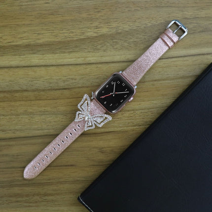 Bowknot Glitter Diamond Replacement Strap Watchband, For Apple Watch 5 & 4 44mm / 3 & 2 & 1 42mm - DealBuddy