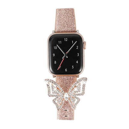 Bowknot Glitter Diamond Replacement Strap Watchband, For Apple Watch 5 & 4 44mm / 3 & 2 & 1 42mm - DealBuddy