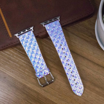 Discolor Glitter Fish Scale Texture Replacement Strap Watchband, For Apple Watch 5 & 4 40mm / 3 & 2 & 1 38mm, For Apple Watch 5 & 4 44mm / 3 & 2 & 1 42mm - DealBuddy