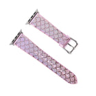 Discolor Glitter Fish Scale Texture Replacement Strap Watchband, For Apple Watch 5 & 4 40mm / 3 & 2 & 1 38mm, For Apple Watch 5 & 4 44mm / 3 & 2 & 1 42mm - DealBuddy
