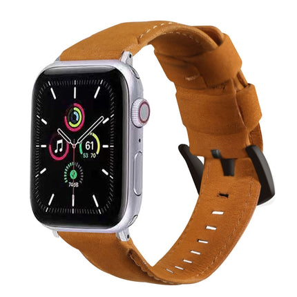 Genuine Leather Replacement Strap Watchband, For Apple Watch 5 & 4 40mm / 3 & 2 & 1 38mm, For Apple Watch 5 & 4 44mm / 3 & 2 & 1 42mm - DealBuddy