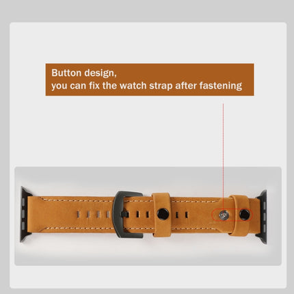 Genuine Leather Replacement Strap Watchband, For Apple Watch 5 & 4 40mm / 3 & 2 & 1 38mm, For Apple Watch 5 & 4 44mm / 3 & 2 & 1 42mm - DealBuddy