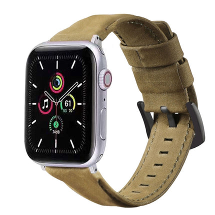Genuine Leather Replacement Strap Watchband, For Apple Watch 5 & 4 40mm / 3 & 2 & 1 38mm, For Apple Watch 5 & 4 44mm / 3 & 2 & 1 42mm - DealBuddy