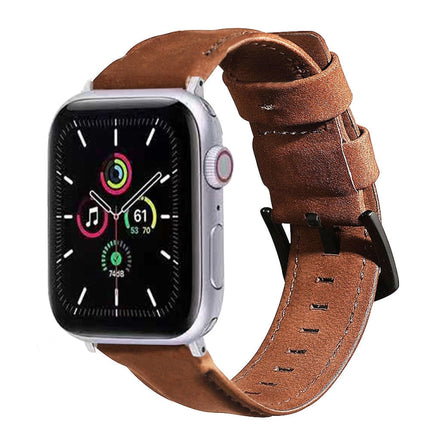 Genuine Leather Replacement Strap Watchband, For Apple Watch 5 & 4 40mm / 3 & 2 & 1 38mm, For Apple Watch 5 & 4 44mm / 3 & 2 & 1 42mm - DealBuddy