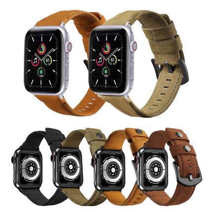 Genuine Leather Replacement Strap Watchband, For Apple Watch 5 & 4 40mm / 3 & 2 & 1 38mm, For Apple Watch 5 & 4 44mm / 3 & 2 & 1 42mm - DealBuddy