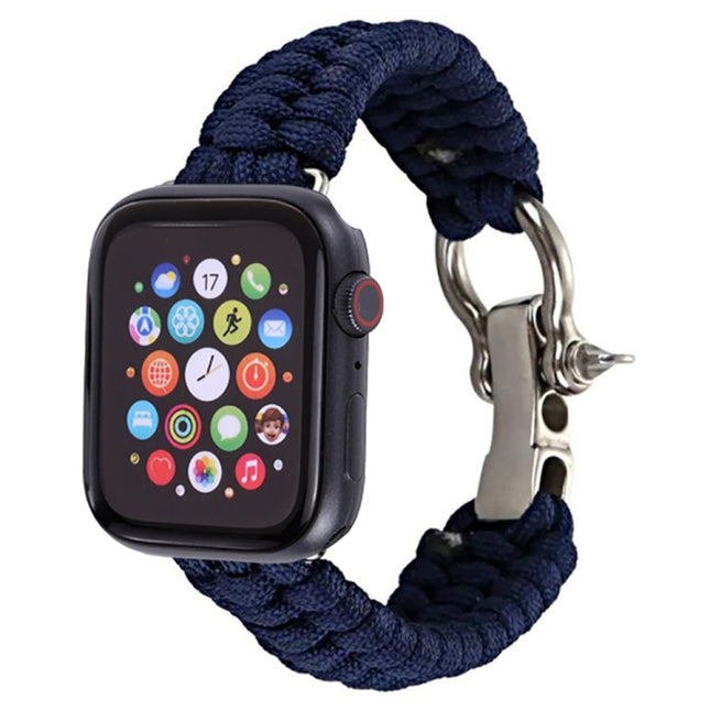 For Apple Watch Series 5 & 4 44mm / 3 & 2 & 1 42mm Umbrella Cord Nylon Braided Strap - DealBuddy