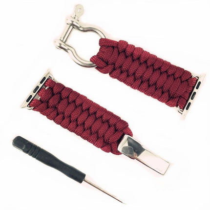 For Apple Watch Series 5 & 4 44mm / 3 & 2 & 1 42mm Umbrella Cord Nylon Braided Strap, 5 & 4 44mm / 3 & 2 & 1 42mm - DealBuddy