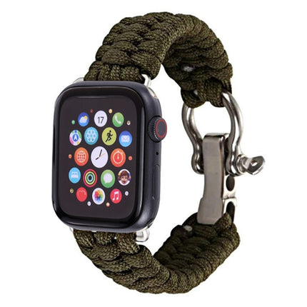 For Apple Watch Series 5 & 4 44mm / 3 & 2 & 1 42mm Umbrella Cord Nylon Braided Strap - DealBuddy