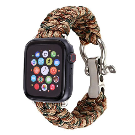For Apple Watch Series 5 & 4 44mm / 3 & 2 & 1 42mm Umbrella Cord Nylon Braided Strap - DealBuddy