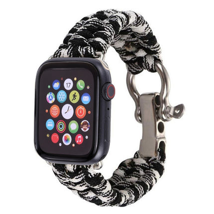For Apple Watch Series 5 & 4 44mm / 3 & 2 & 1 42mm Umbrella Cord Nylon Braided Strap - DealBuddy