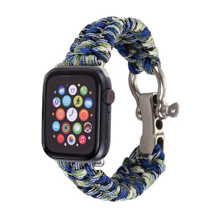 For Apple Watch Series 5 & 4 44mm / 3 & 2 & 1 42mm Umbrella Cord Nylon Braided Strap - DealBuddy