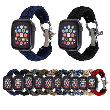 For Apple Watch Series 5 & 4 44mm / 3 & 2 & 1 42mm Umbrella Cord Nylon Braided Strap - DealBuddy