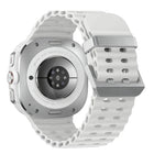 Ocean Dual Silver Buckle Silicone Watch Band