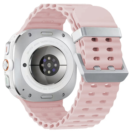 Ocean Dual Silver Buckle Silicone Watch Band